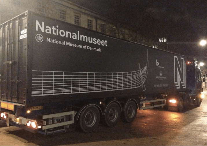 The Viking Ship arrives at the British Museum